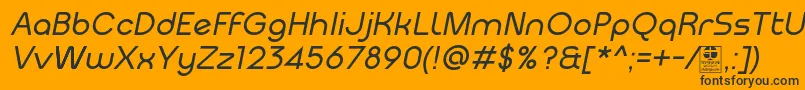 MeltixItalicDemo Font – Black Fonts on Orange Background