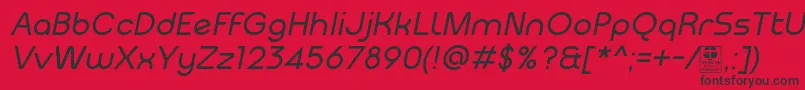 MeltixItalicDemo Font – Black Fonts on Red Background