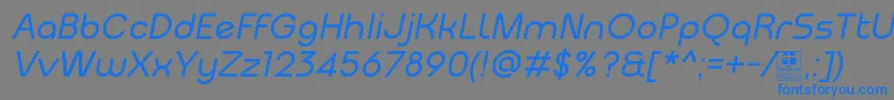 MeltixItalicDemo Font – Blue Fonts on Gray Background