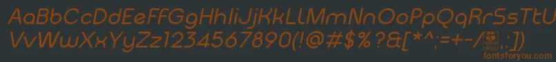 Шрифт MeltixItalicDemo – коричневые шрифты на чёрном фоне