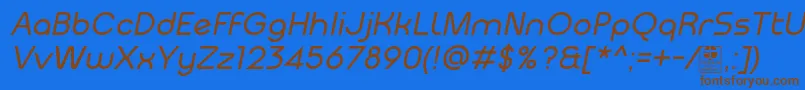 MeltixItalicDemo Font – Brown Fonts on Blue Background