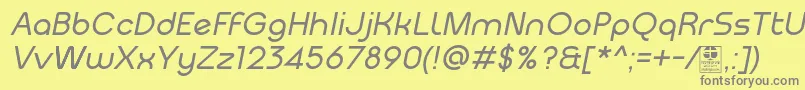 MeltixItalicDemo Font – Gray Fonts on Yellow Background