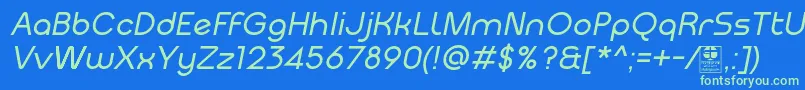 MeltixItalicDemo Font – Green Fonts on Blue Background