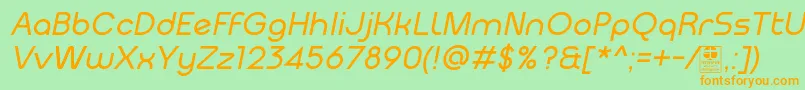 MeltixItalicDemo Font – Orange Fonts on Green Background