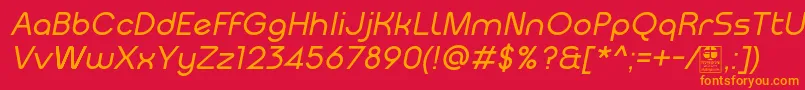 MeltixItalicDemo Font – Orange Fonts on Red Background