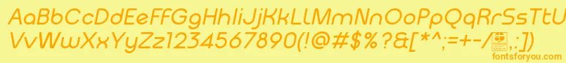 MeltixItalicDemo Font – Orange Fonts on Yellow Background