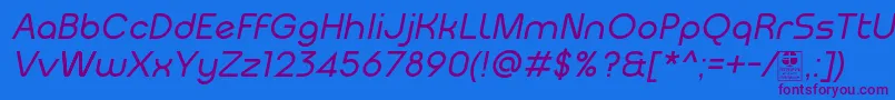 MeltixItalicDemo Font – Purple Fonts on Blue Background