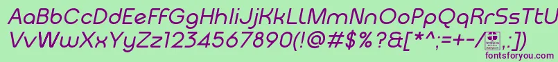 MeltixItalicDemo Font – Purple Fonts on Green Background