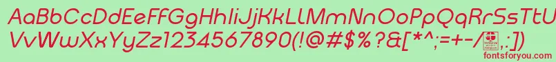 MeltixItalicDemo Font – Red Fonts on Green Background