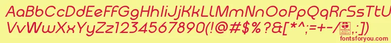 MeltixItalicDemo Font – Red Fonts on Yellow Background