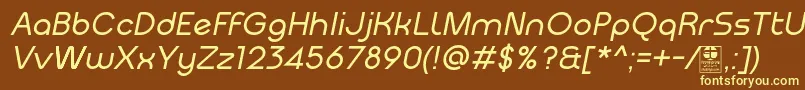 MeltixItalicDemo Font – Yellow Fonts on Brown Background