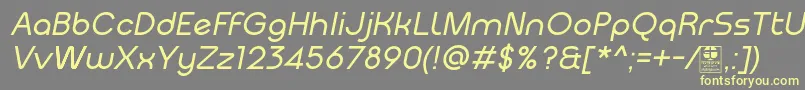 MeltixItalicDemo Font – Yellow Fonts on Gray Background