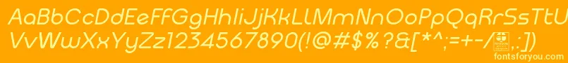 MeltixItalicDemo Font – Yellow Fonts on Orange Background