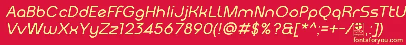 MeltixItalicDemo Font – Yellow Fonts on Red Background