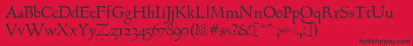 Bertham Font – Black Fonts on Red Background