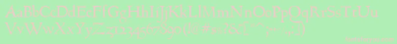 Bertham Font – Pink Fonts on Green Background