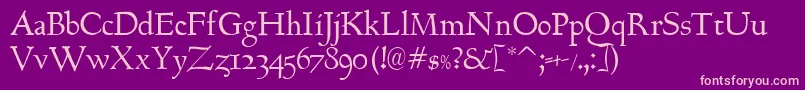 Bertham Font – Pink Fonts on Purple Background