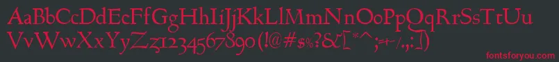 Bertham Font – Red Fonts on Black Background