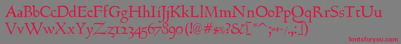 Bertham Font – Red Fonts on Gray Background
