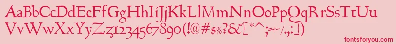 Bertham Font – Red Fonts on Pink Background