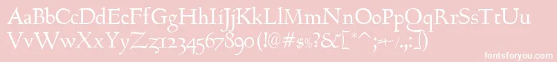 Bertham-Schriftart – Weiße Schriften auf rosa Hintergrund
