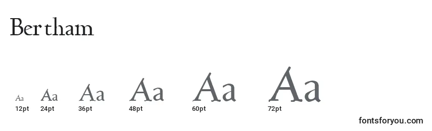 Bertham Font Sizes