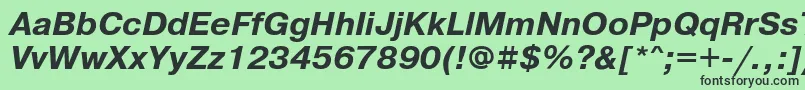 PragmaticatttBolditalic Font – Black Fonts on Green Background