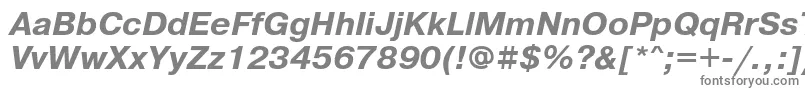 PragmaticatttBolditalic Font – Gray Fonts on White Background