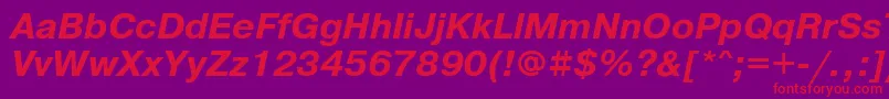 PragmaticatttBolditalic Font – Red Fonts on Purple Background