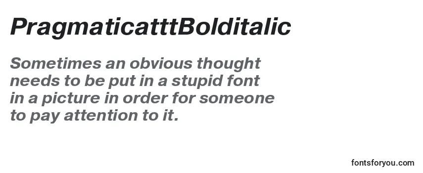PragmaticatttBolditalic Font