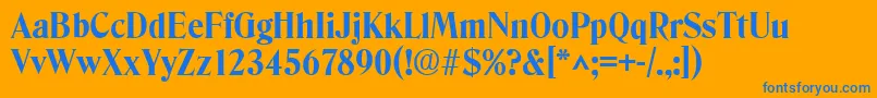 DenverBold Font – Blue Fonts on Orange Background