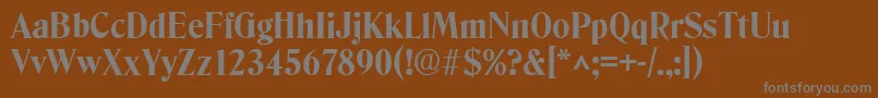 DenverBold Font – Gray Fonts on Brown Background