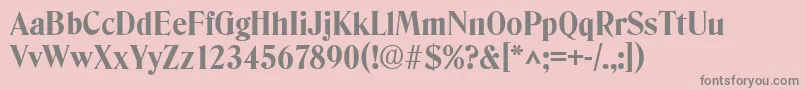 DenverBold Font – Gray Fonts on Pink Background