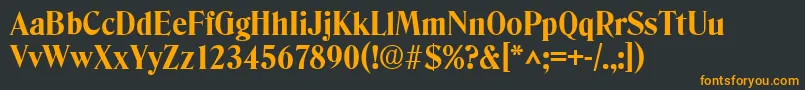 DenverBold Font – Orange Fonts on Black Background