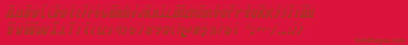 Antikytheragraditalフォントについての詳細 フォントAntikytheragradital – 赤い背景に茶色の文字