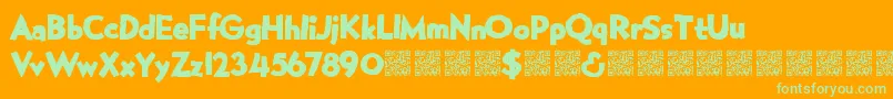 More about Manygifts Font Manygifts Font – Green Fonts on Orange Background