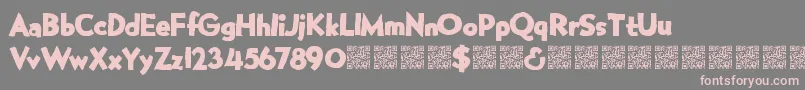 Manygifts Font – Pink Fonts on Gray Background