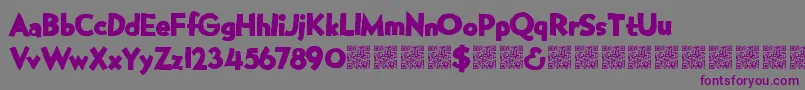 Manygifts Font – Purple Fonts on Gray Background