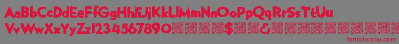 Manygifts Font – Red Fonts on Gray Background