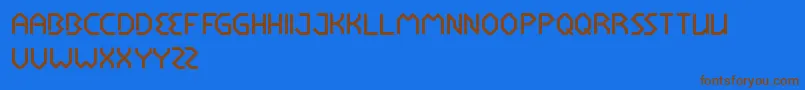 RocketBrother Font – Brown Fonts on Blue Background