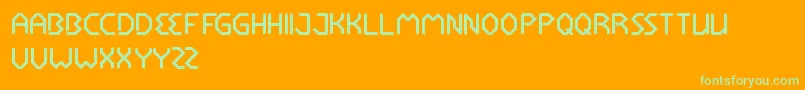 RocketBrother Font – Green Fonts on Orange Background