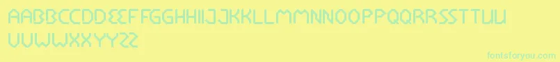 RocketBrother Font – Green Fonts on Yellow Background