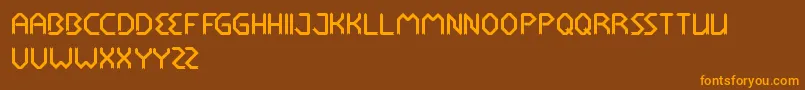 RocketBrother Font – Orange Fonts on Brown Background