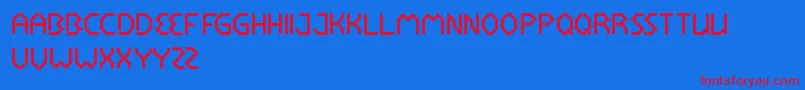 RocketBrother Font – Red Fonts on Blue Background