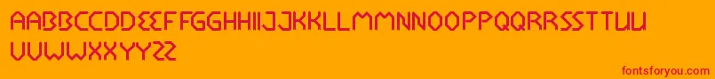 RocketBrother Font – Red Fonts on Orange Background