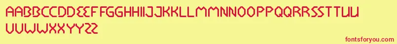 RocketBrother Font – Red Fonts on Yellow Background