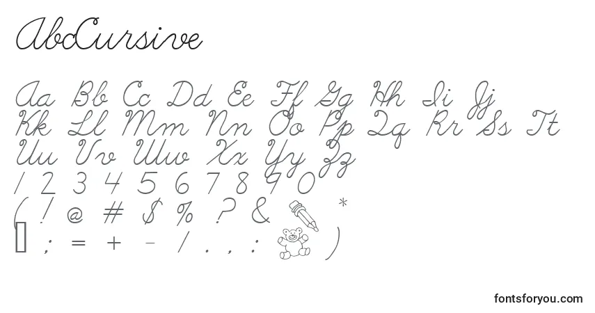 AbcCursive Font – alphabet, numbers, special characters