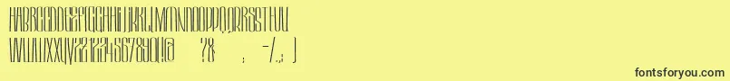 Fonte HektorLight – fontes pretas em um fundo amarelo