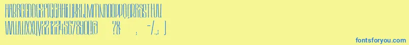 Police HektorLight – polices bleues sur fond jaune
