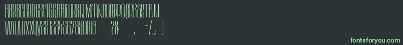 HektorLight Font – Green Fonts on Black Background